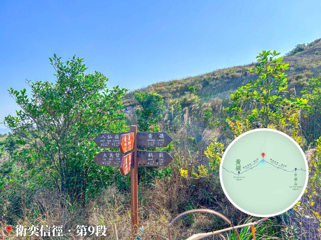 黃嶺 / 鶴藪 / 八仙嶺 / 大美督 / 鹿頸 / 南涌 • 路牌《1》
